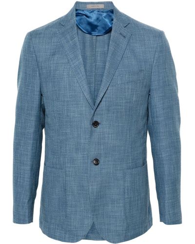 Corneliani メランジ シングルジャケット - ブルー