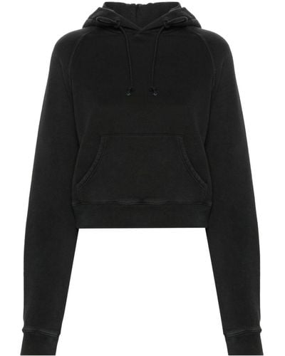 The Row Timmy Cropped Hoodie - Black