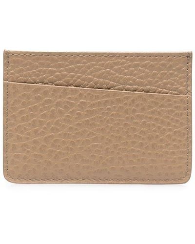 Maison Margiela Four-stitch Leather Card Holder - Natural