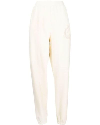 Aries Pantalon de jogging à logo imprimé - Blanc