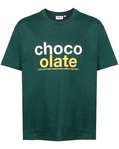 Chocoolate Logo-print Short-sleeve T-shirt - Green