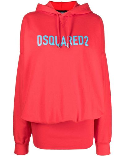 DSquared² Hoodie mit Logo-Print - Rot