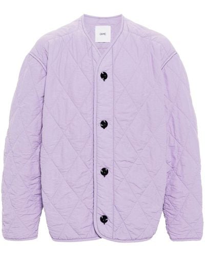 OAMC Veste légère Combat à design matelassé - Violet