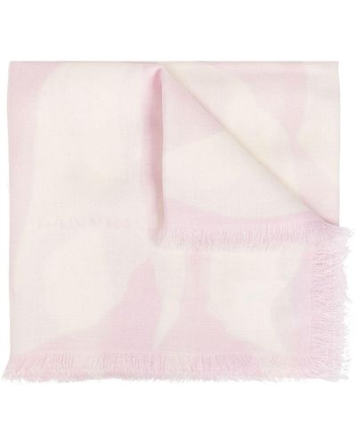 Lanvin Schal mit abstraktem Muster - Pink