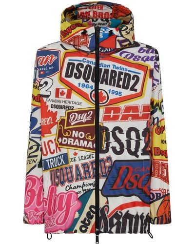 DSquared² Graphic-print Hooded Jacket - Red