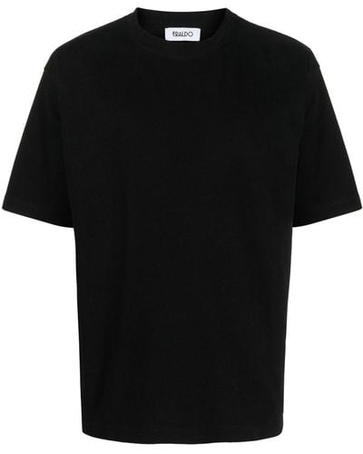 Eraldo T-Shirt mit Rundhalsausschnitt - Schwarz