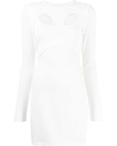 Dion Lee Breathable Cut-out Layered Dress - White