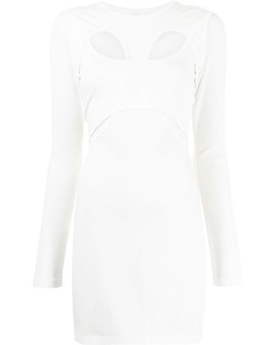 Dion Lee Vestido Breathable a capas con aberturas - Blanco