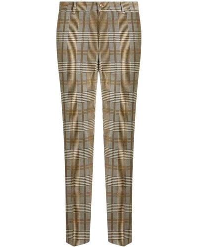 Etro Tailored Checked Trousers - Natural