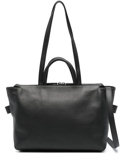 Marsèll 4 Dritta Logo-debossed Leather Tote Bag - Black