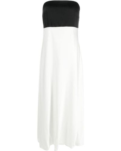 Polo Ralph Lauren Ralia Strapless Two-tone Satin Gown - White