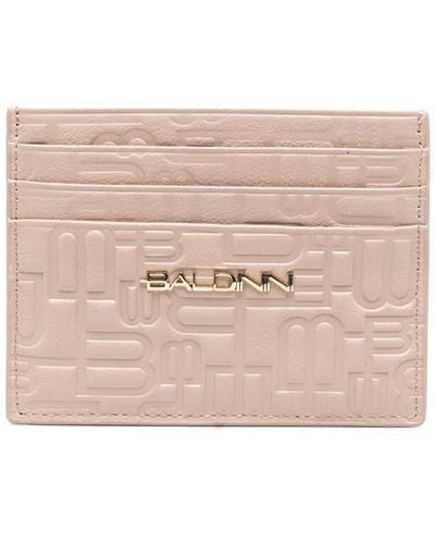 Baldinini Logo-stamp Leather Cardholder - Pink