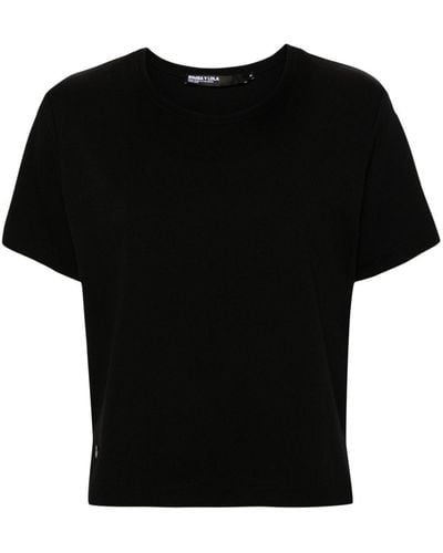 Bimba Y Lola Raised-seam Short-sleeve T-shirt - Black