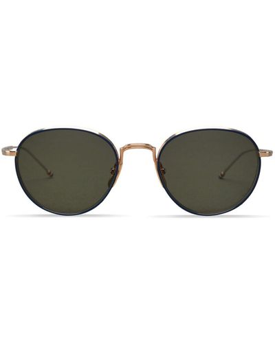 Thom Browne Tb119 Pantos-frame Sunglasses - Metallic
