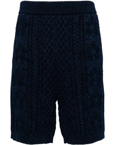 Marni Knitted Knee-length Shorts - Blue
