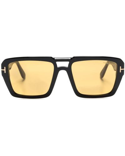 Tom Ford Redford Square-frame Sunglasses - Natural