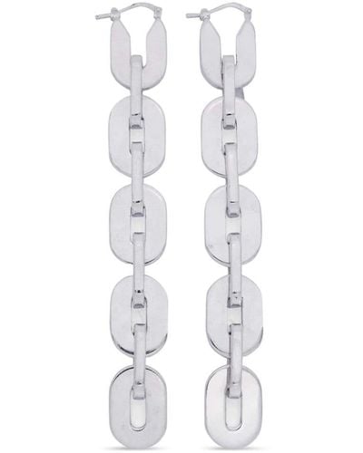Jil Sander Chain-link Drop Earrings - White