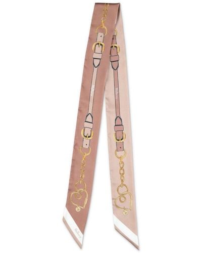 Mulberry Heritage Chain Strap-print Scarf - Pink