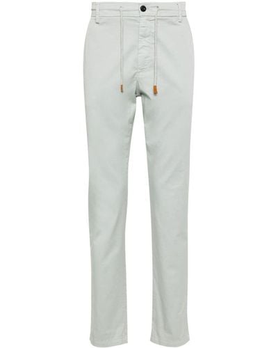 Eleventy Drawstring-waist Chino Trousers - Grey