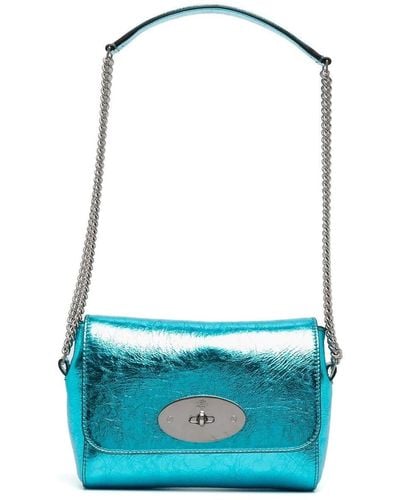 Mulberry Lily Metallic-leather Shoulder Bag - Blue