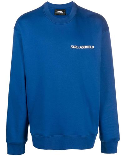 Karl Lagerfeld Ikonik 2.0 Logo-print Sweatshirt - Blue