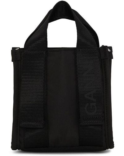 Ganni Small Tech Tote Bag - Black