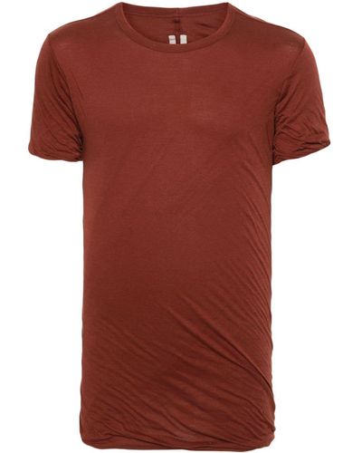 Rick Owens T-shirt drapé Double SS - Rouge