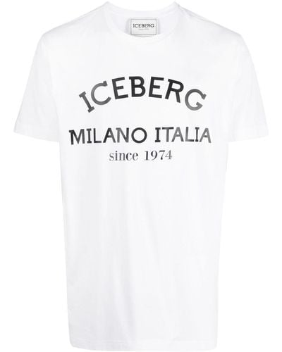Iceberg T-shirt en coton à logo imprimé - Blanc
