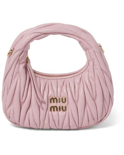 Miu Miu Mini Wander Matelassé-effect Shoulder Bag - Pink