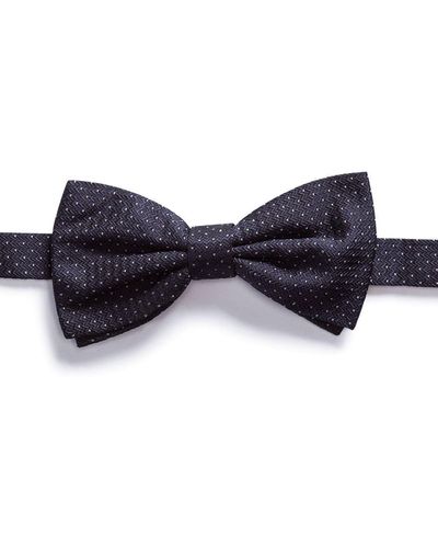 Dolce & Gabbana Micro-print Silk Bow Tie - Blue