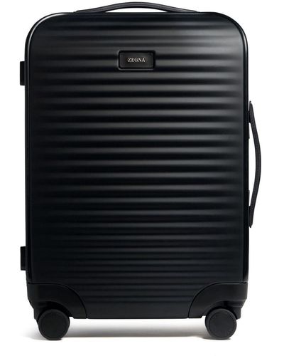 ZEGNA Logo-Appliqué Suitcase - Black