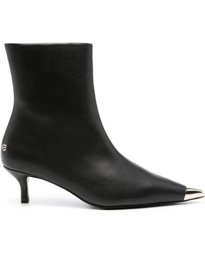 Anine Bing Gia 75mm Leather Boots - Black