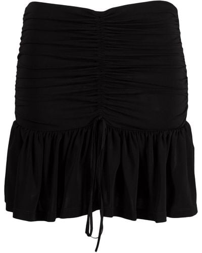 N°21 Gathered Mini Skirt - Black