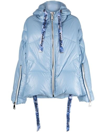 Khrisjoy Khris Iconic Quilted Hooded Jacket - Blue