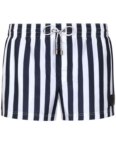 Dolce & Gabbana Striped Swim Shorts - Multicolor