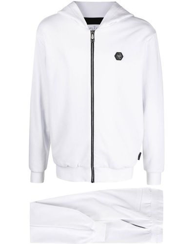 Philipp Plein Trainingspak Met Logopatch - Wit