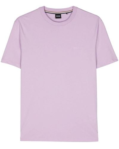 BOSS Logo-print Cotton T-shirt - Pink