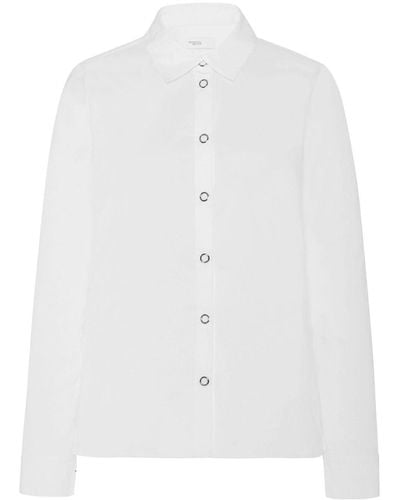 Rosetta Getty Organza Press-stud Shirt - White
