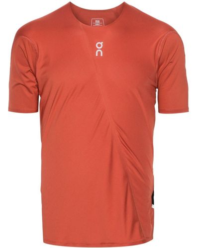 On Shoes Ultra-t Panelled-design T-shirt - Orange