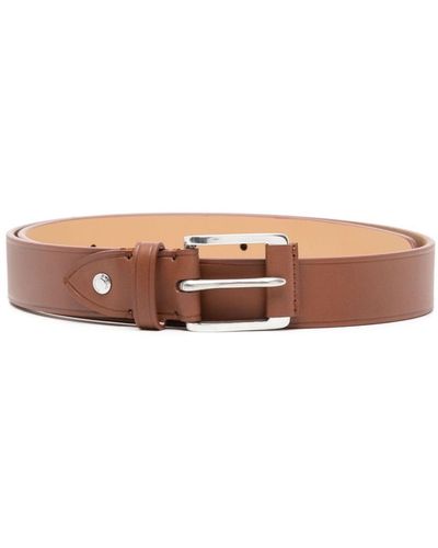 Paul Smith Ceinture en cuir à détails de clous - Marron