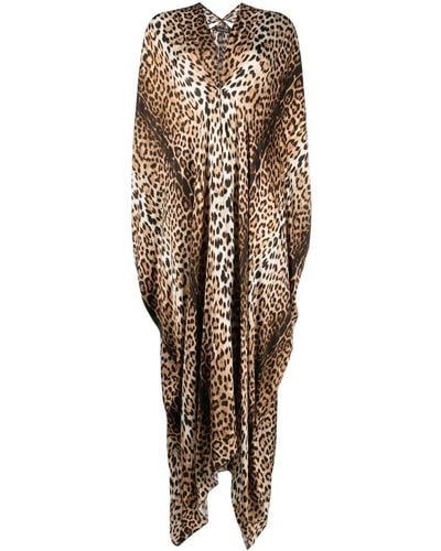 Roberto Cavalli Kleid mit Leoparden-Print - Natur