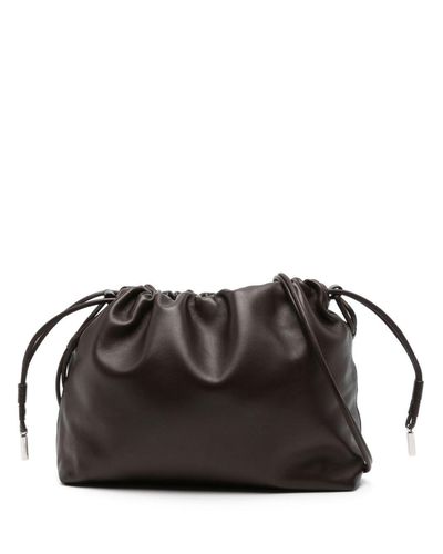 The Row Angy Leather Cross Body Bag - Black