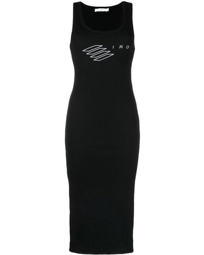 IRO ロゴ ドレス - ブラック