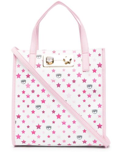 Chiara Ferragni Star And Eye-print Tote Bag - Pink