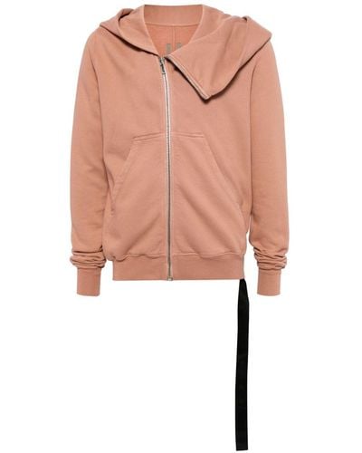 Rick Owens Mountain asymmetric hoodie - Pink