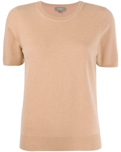 N.Peal Cashmere Cashmere Short-sleeved Top - Brown