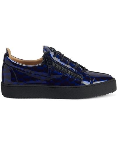 Giuseppe Zanotti Frankie Sneakers mit geometrischem Muster - Blau