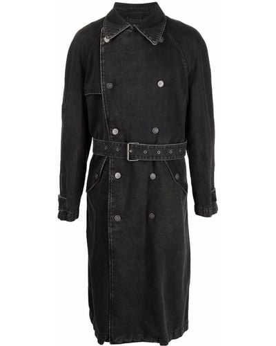 DIESEL D-delirious Double-breasted Trench Coat - Black