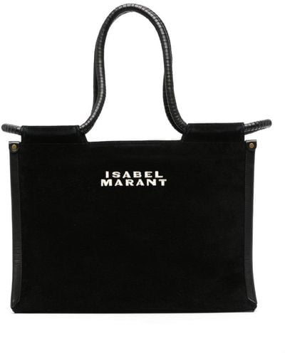 Isabel Marant Bolso shopper Toledo con logo bordado - Negro