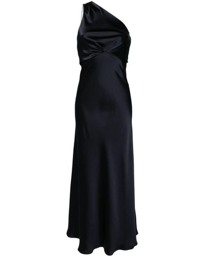 Blanca Vita One-shoulder Satin Gown - Black